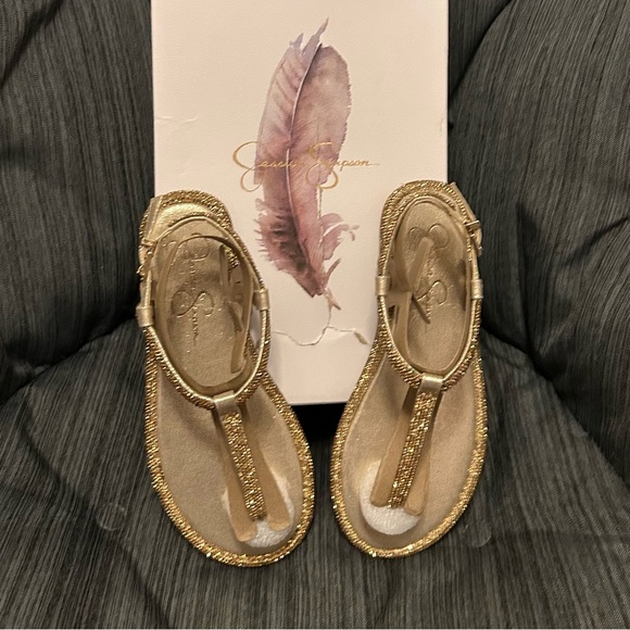 Jessica Simpson Gold Women's Sandals - Picture 1 of 5